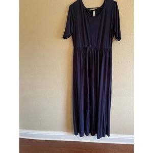 Zenana Outfitters Navy Maxi Dress Size 1X